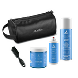 Andis Clipper Oil 4oz + Andis Cool Care Plus 5-in-1 Spray + Andis Blade Care Plus 16 oz Jar + Andis Black Blade Cleaning Brush + Andis Oval Accessory Bag